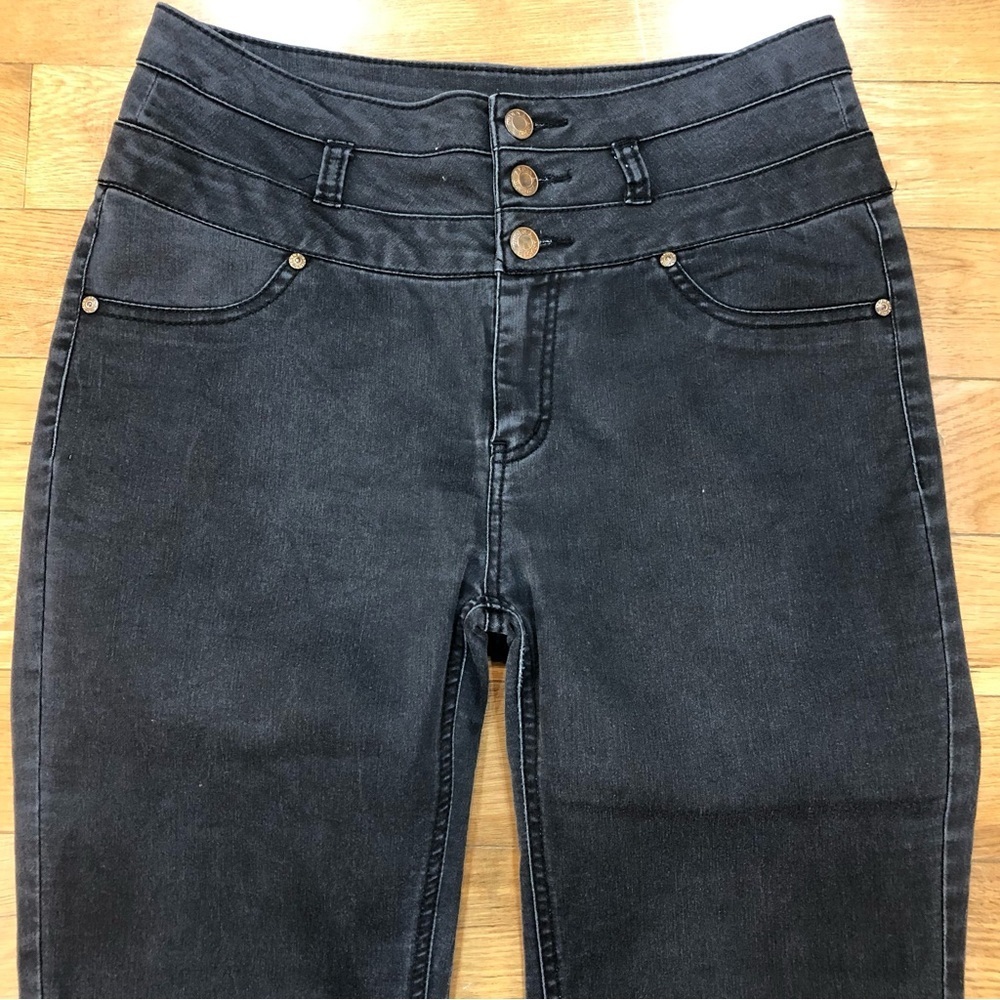 Arden B Stylish Black High-Waisted Straight Leg Black Jeans Size 8